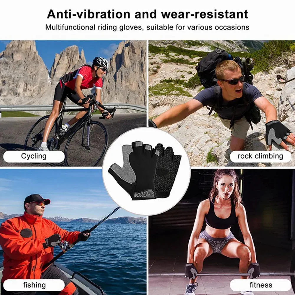 1Pair Cycling Bike Gloves for Men/Women- Half Finger Road Bike MTB Bicycle Gloves-for Workout/Motorcycle/Gym/Training/Outdoor