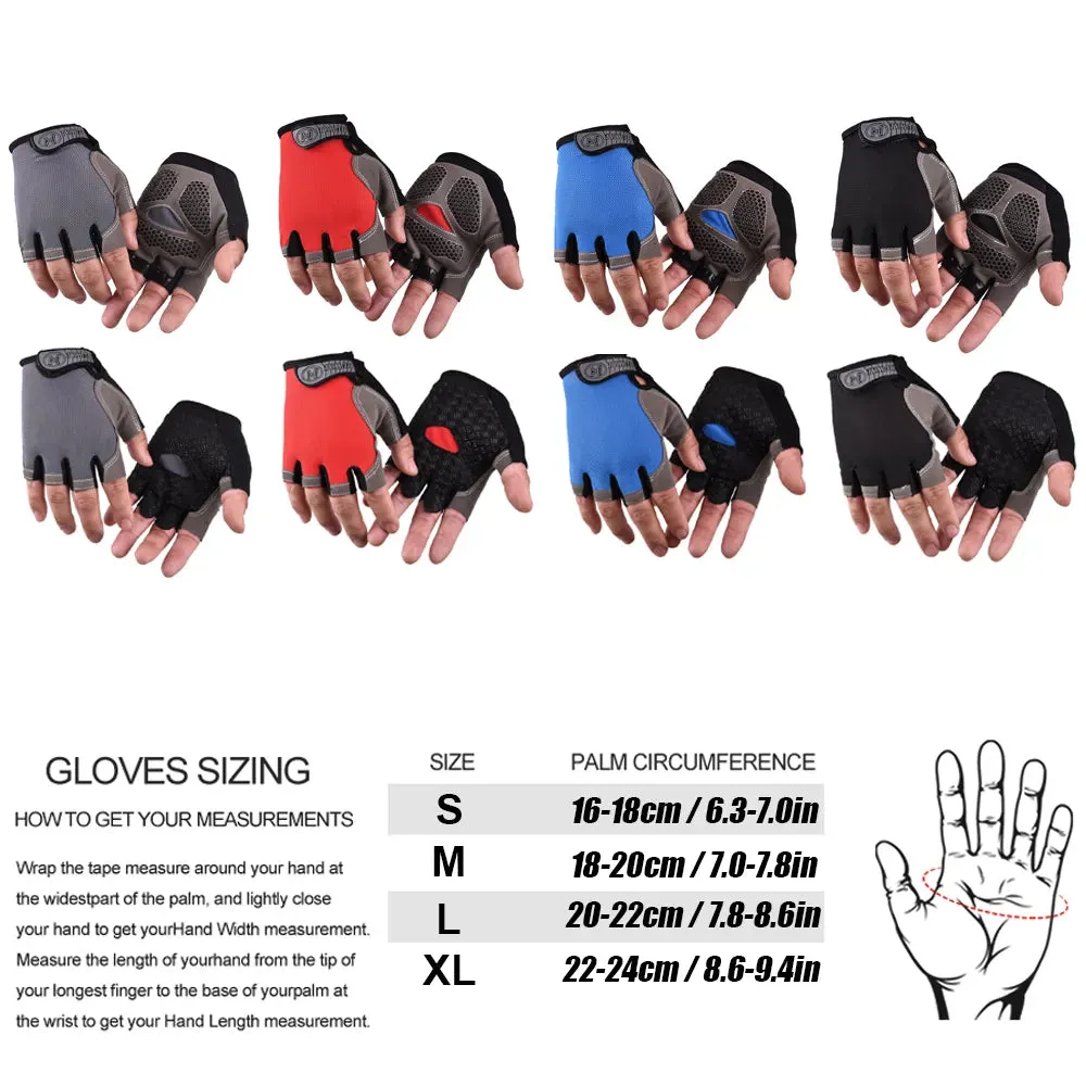 1Pair Cycling Bike Gloves for Men/Women- Half Finger Road Bike MTB Bicycle Gloves-for Workout/Motorcycle/Gym/Training/Outdoor