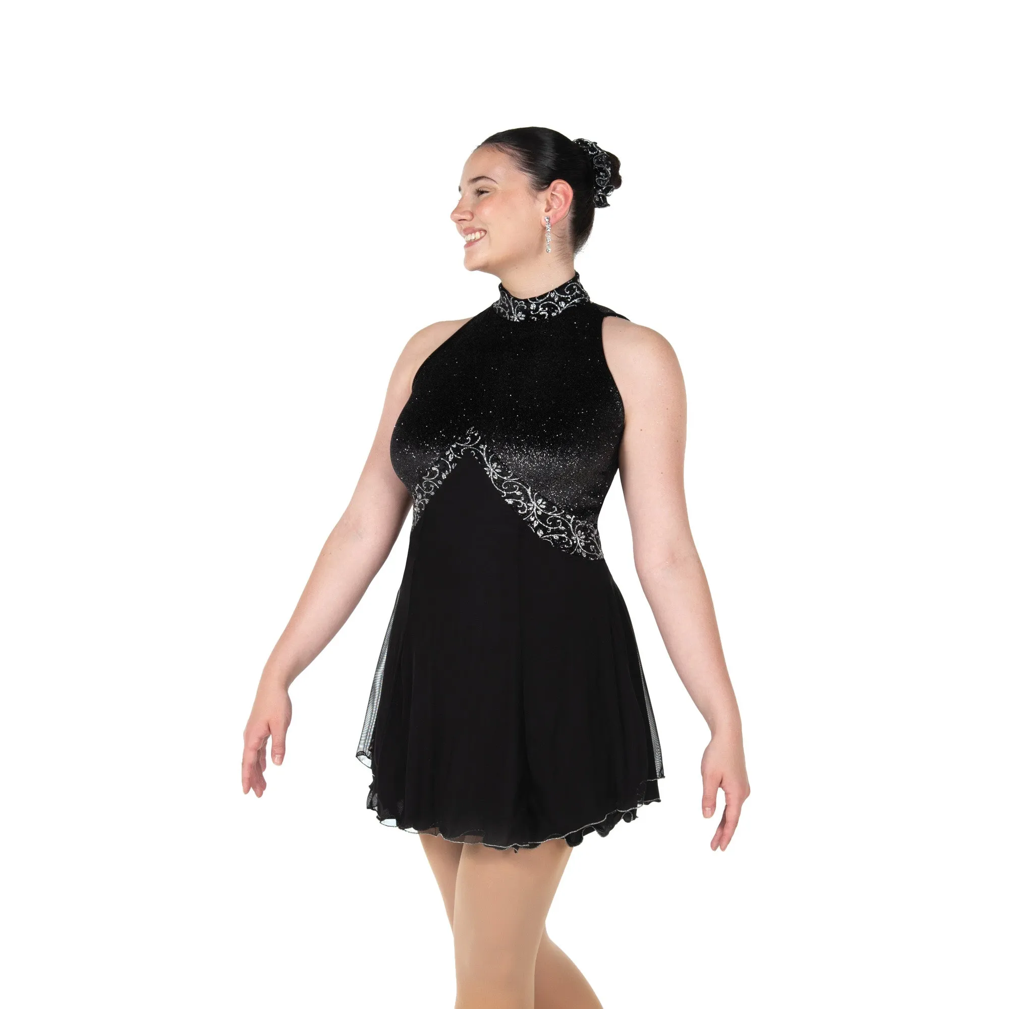 81 Competition Figure Skating Black Saville Row Dress