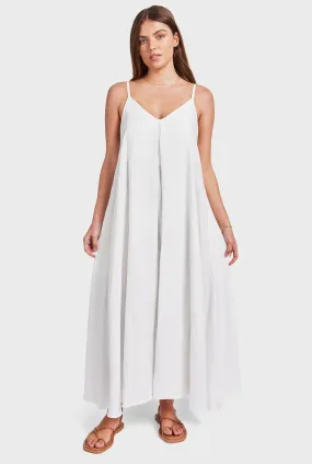 ACADEMY BRAND -  Hampton Linen Slip Dress - White