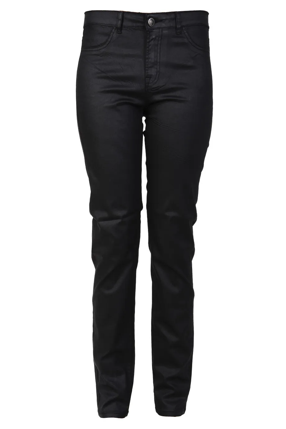 ADORA Black Waxed Skinny Pants