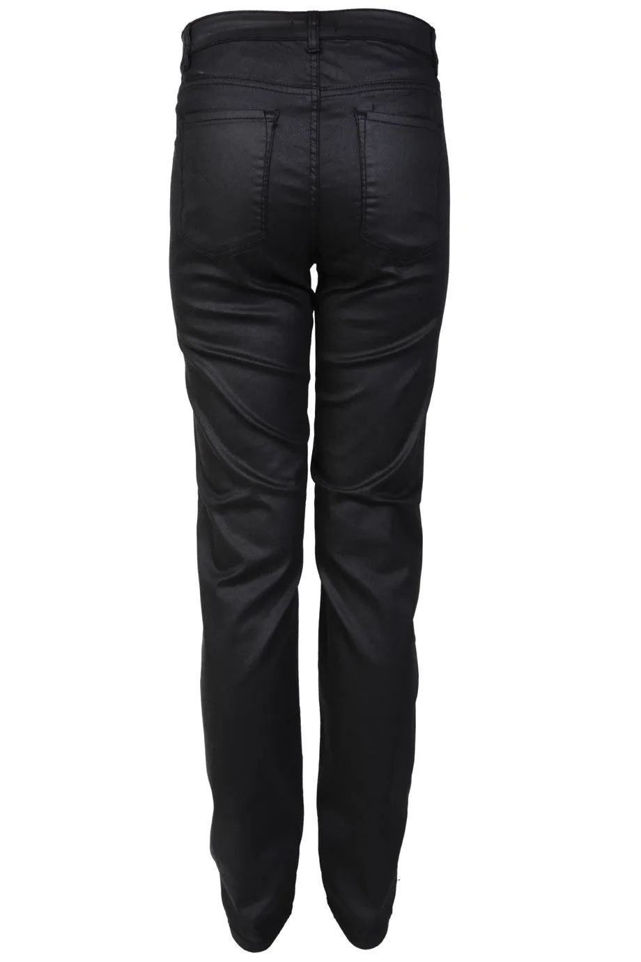 ADORA Black Waxed Skinny Pants