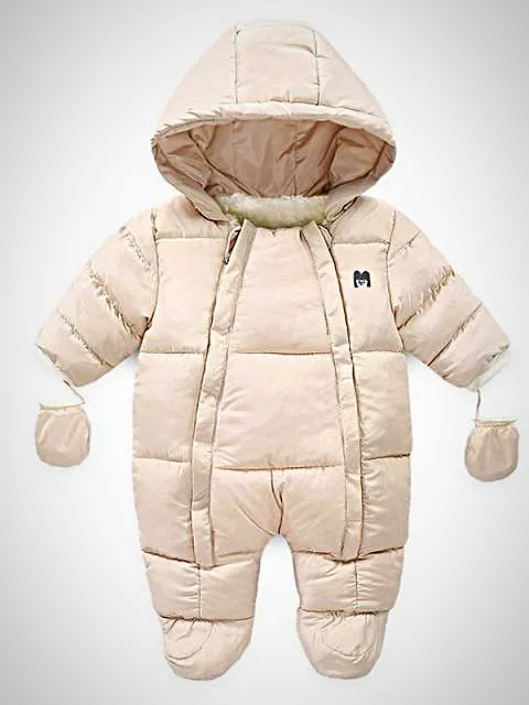 Baby Cutest Snowsuit Hooded Puff Coat Onesie