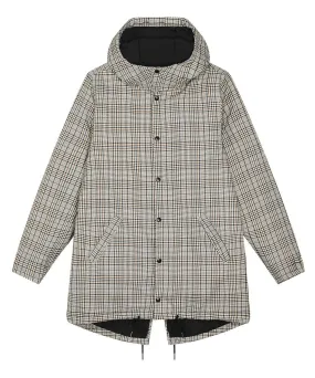 Beige Tweed Check - Unisex padded parka tweed jacket (STJU947)