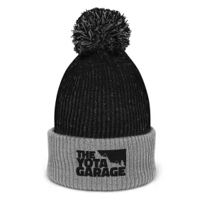 Black / Grey Embroidered Beanie