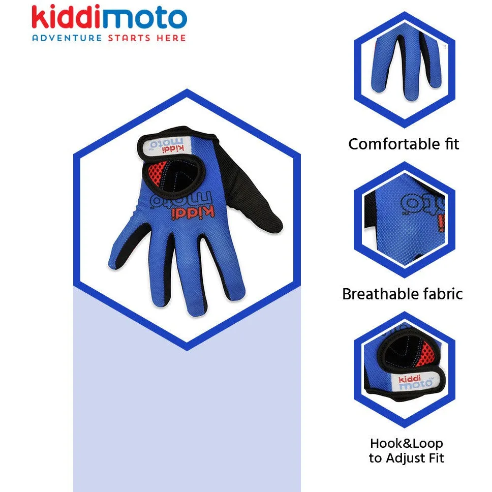 Blue Full Finger Cycling Gloves