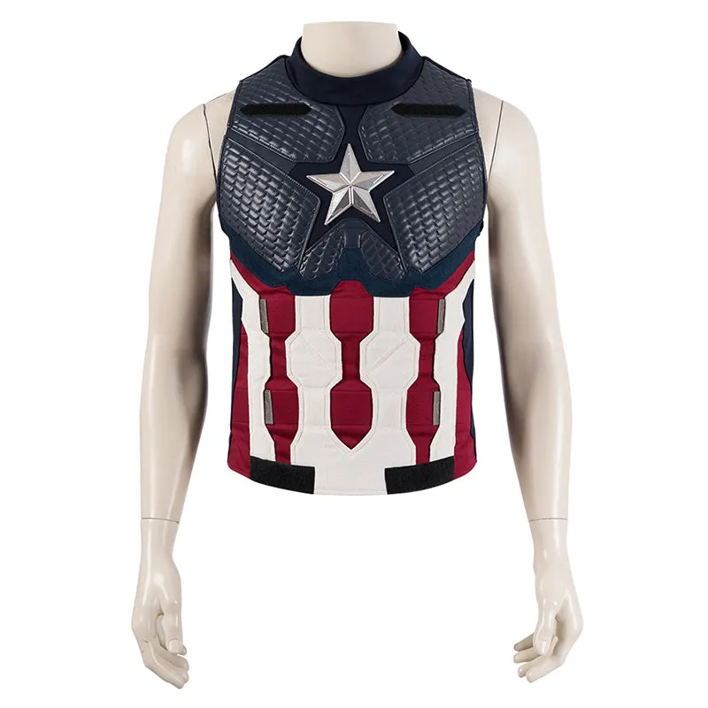 Captain America Costume Civil War Cosplay Superhero Jumpsuit Steven Rogers Battle Suit