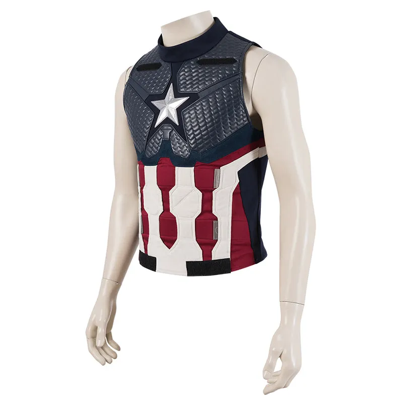 Captain America Costume Civil War Cosplay Superhero Jumpsuit Steven Rogers Battle Suit