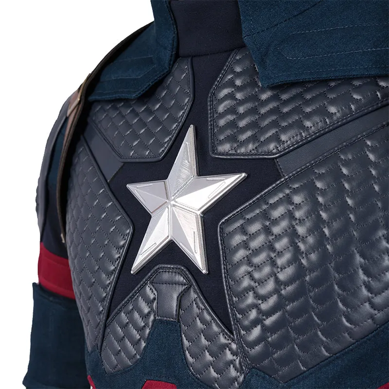 Captain America Costume Civil War Cosplay Superhero Jumpsuit Steven Rogers Battle Suit