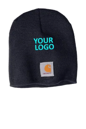 Carhartt Knit Branded Hats, Navy