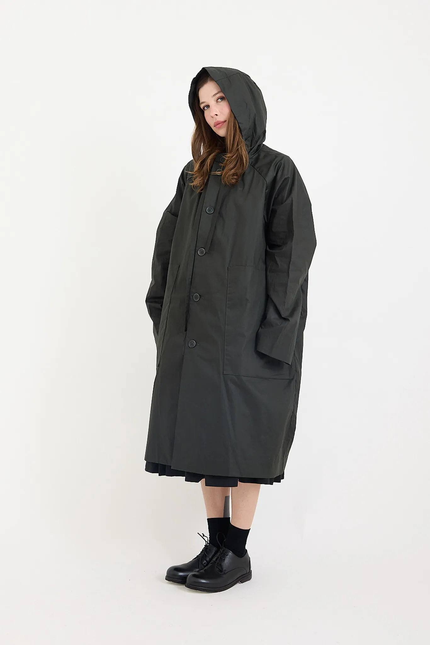 Casey Casey - Anvers Parka - Lacqed - Dark Khaki