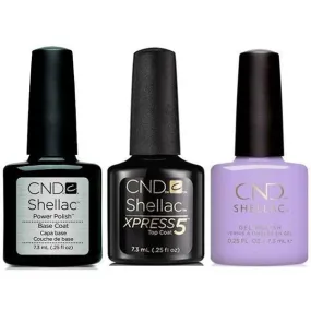 CND - Shellac Xpress5 Combo - Base, Top & Gummi (0.25 oz)