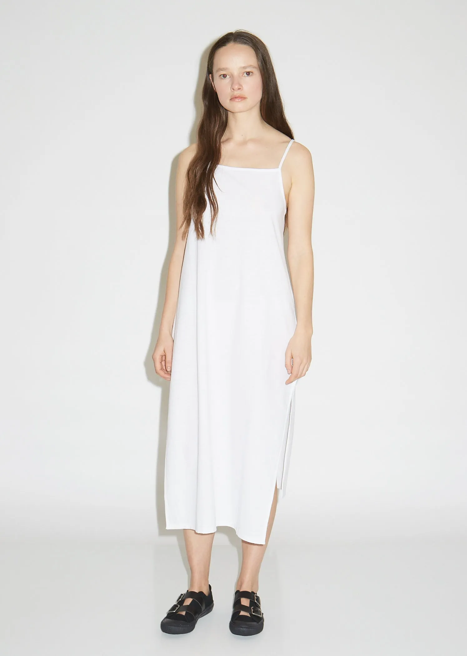 Cotton M-Slit Slip Dress