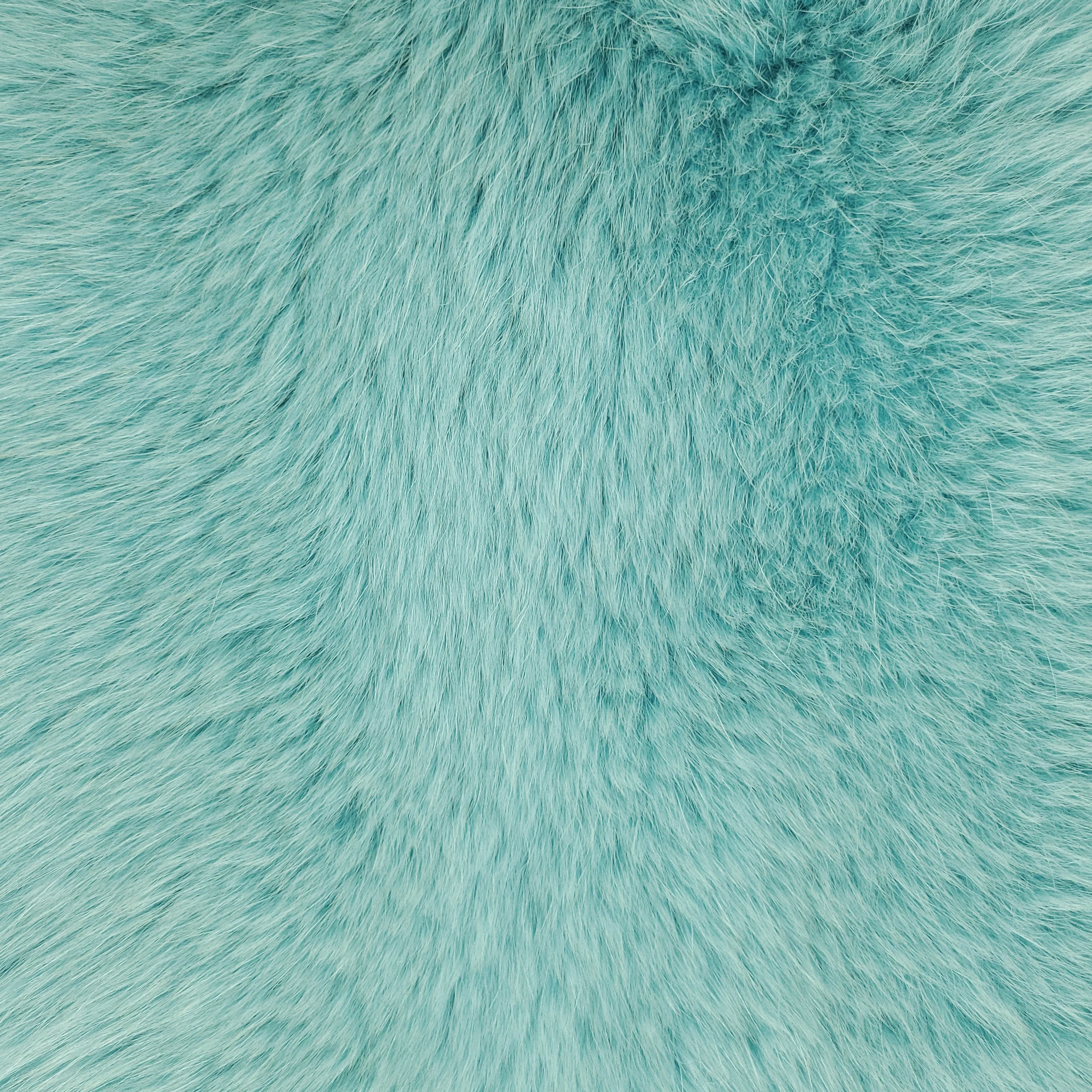 Dyed Shadow Fox Fur - Aqua