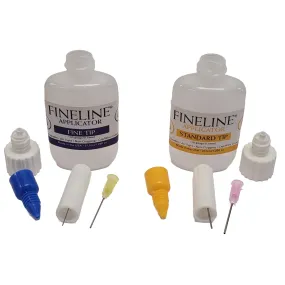 Fineline Slip/Underglaze Oval Bottle Applicator, 2 Pack - 20ga & 18ga Tip