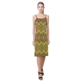 Fire Feather Yellow Alcestis Slip Dress