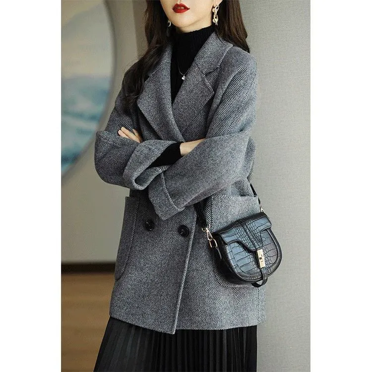 Flytonn-Fall Outfits Women Outwear Streetwear -women's outerwear women's coat Autumn and Winter Fashion Leisure Thin and Versatile Wool Coat