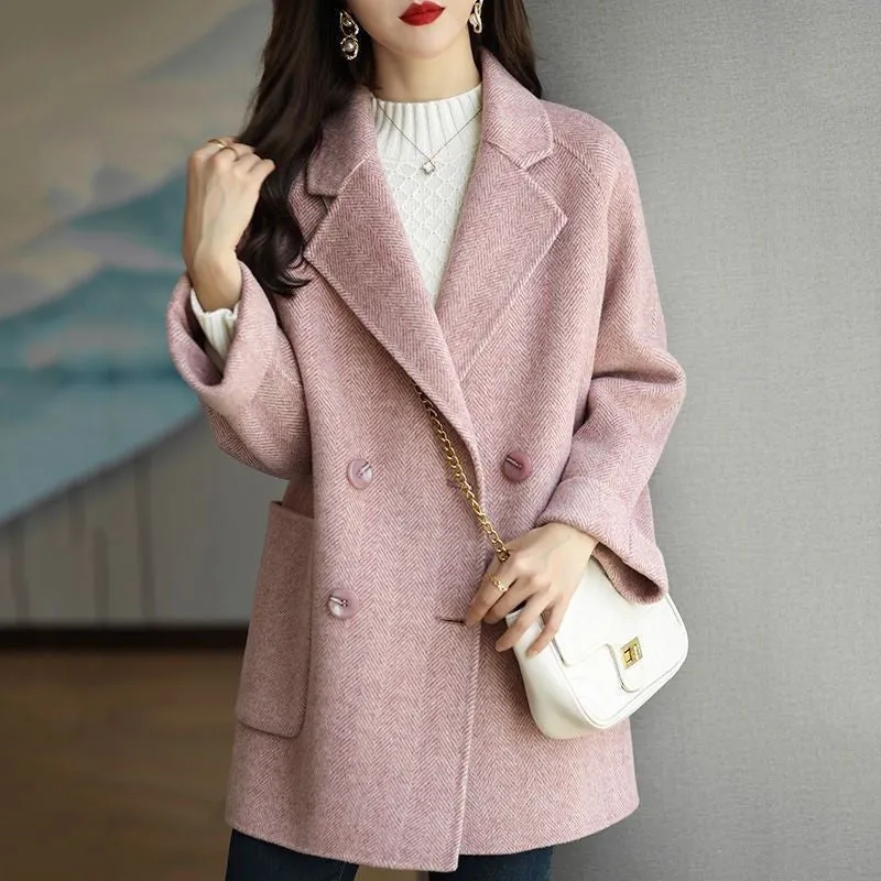 Flytonn-Fall Outfits Women Outwear Streetwear -women's outerwear women's coat Autumn and Winter Fashion Leisure Thin and Versatile Wool Coat