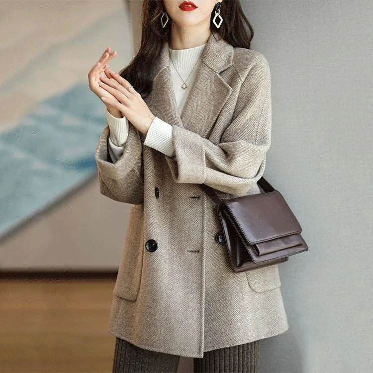 Flytonn-Fall Outfits Women Outwear Streetwear -women's outerwear women's coat Autumn and Winter Fashion Leisure Thin and Versatile Wool Coat