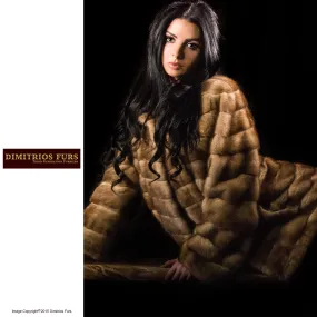 Fur Coat - Golden Mink Wing Collar Coat