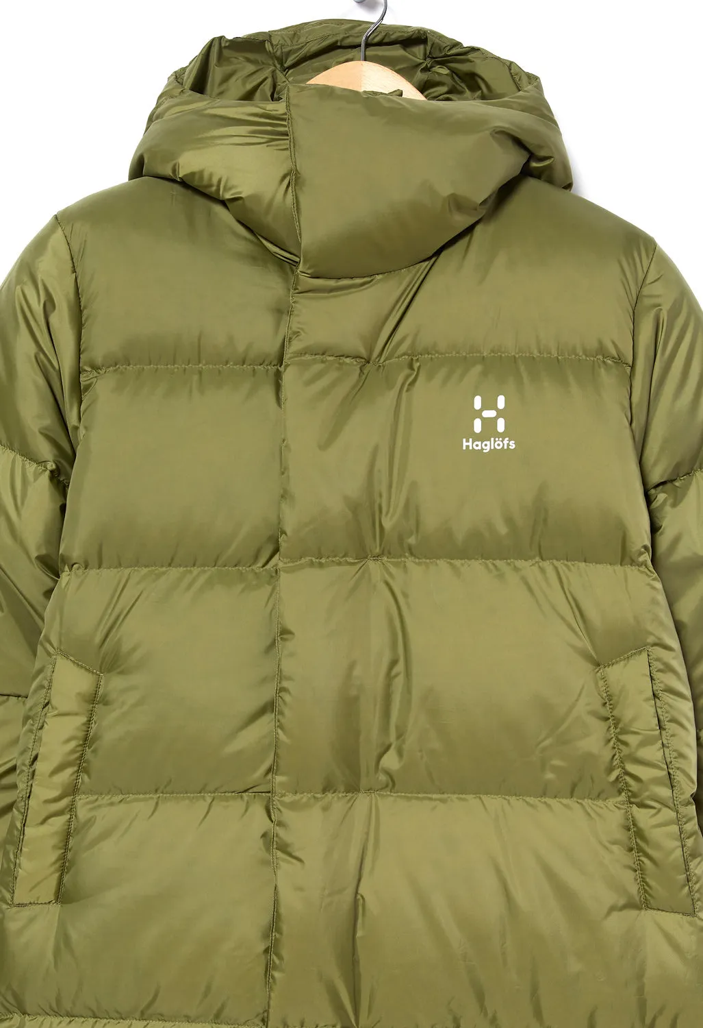 Haglöfs Women's Long Down Parka Jacket - Olive Green