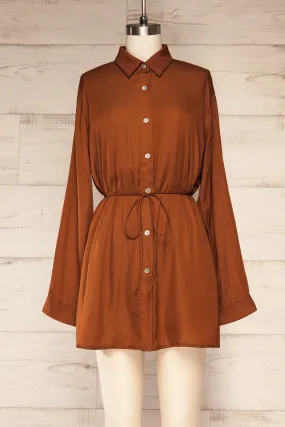 Haguenau Caramel | Shirt Dress Style Romper