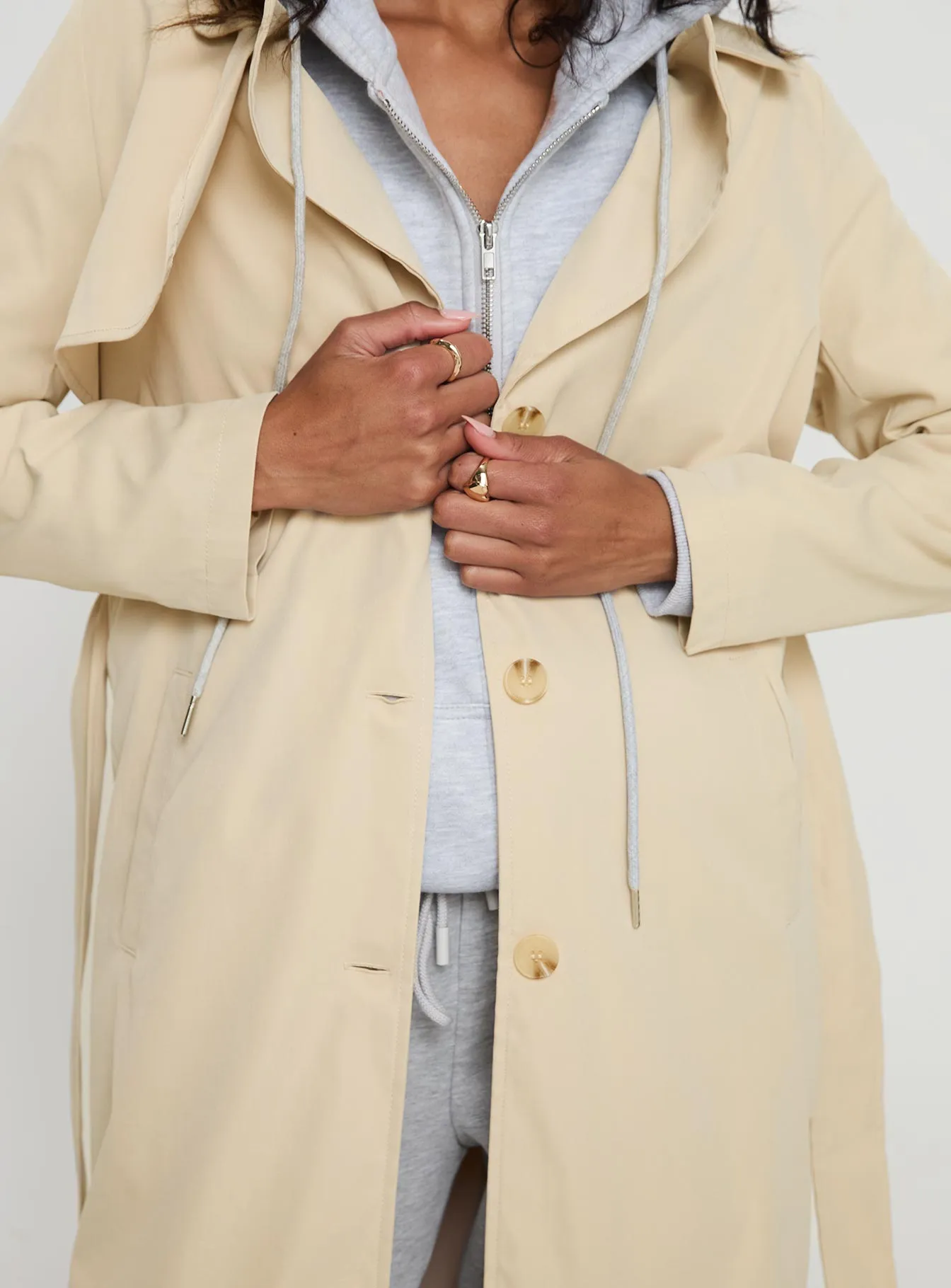 Haili Trench Coat Beige