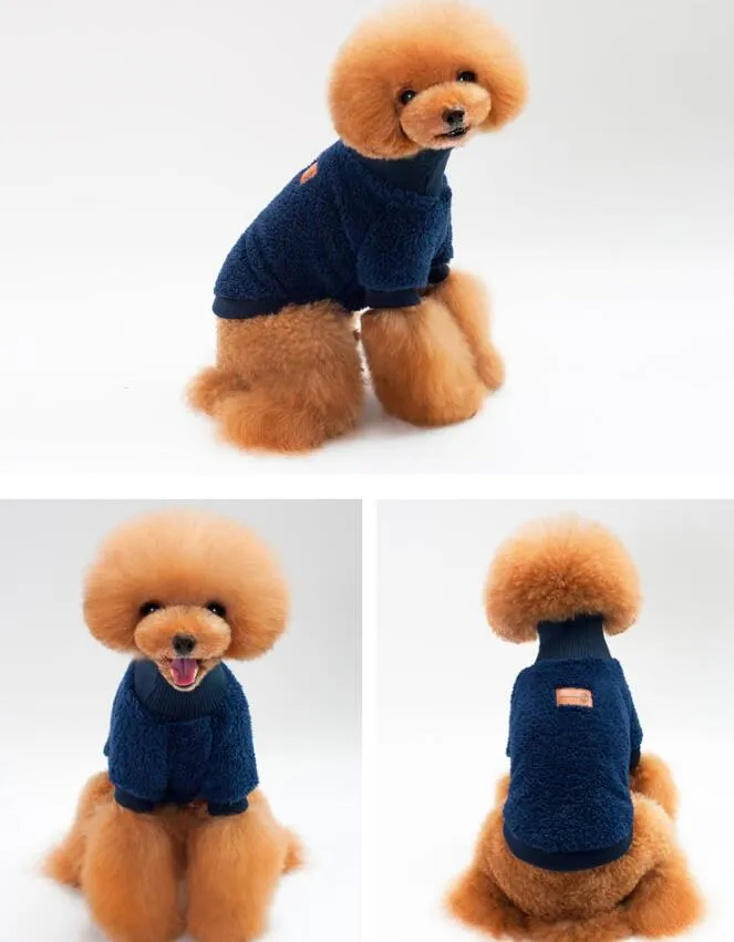 HS3W Pet Dog Warm Clothes Puppy Jumpsuit Hoodies Vest