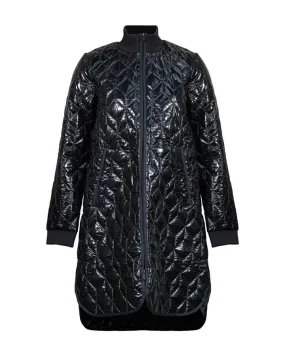 Ilse Jacobsen Glossy Long Quilted Jacket