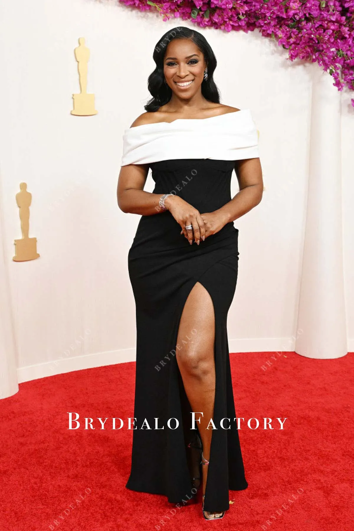 Janine Rubenstein 2024 Oscars Red Carpet Two-Tone Dress