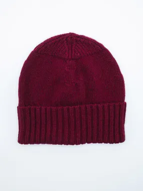 Knit Merino Beanie - Bordeaux