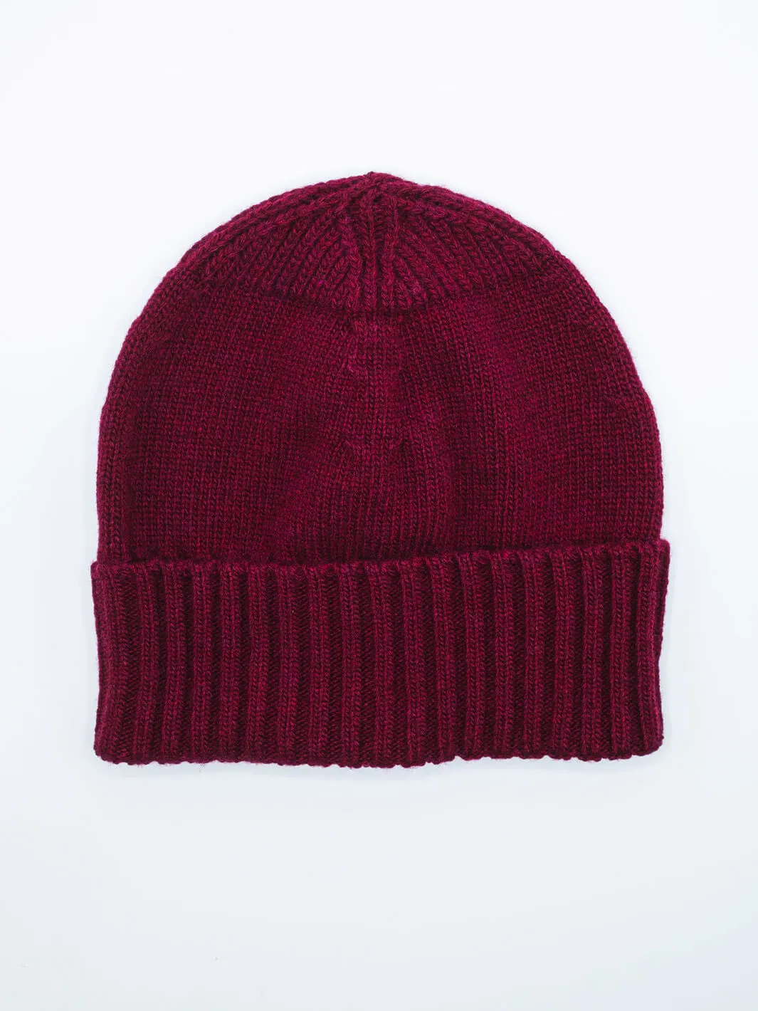 Knit Merino Beanie - Bordeaux