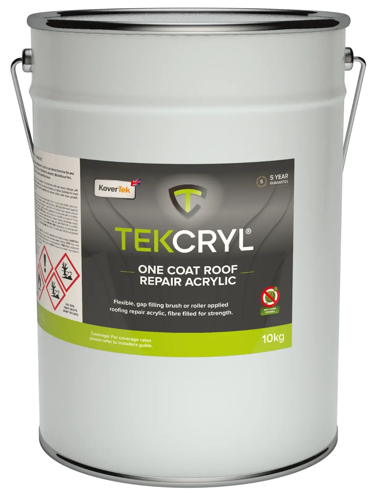 Kovertek TekCryl One Coat Acrylic Roof Repair Coating - Felt Black 10kg