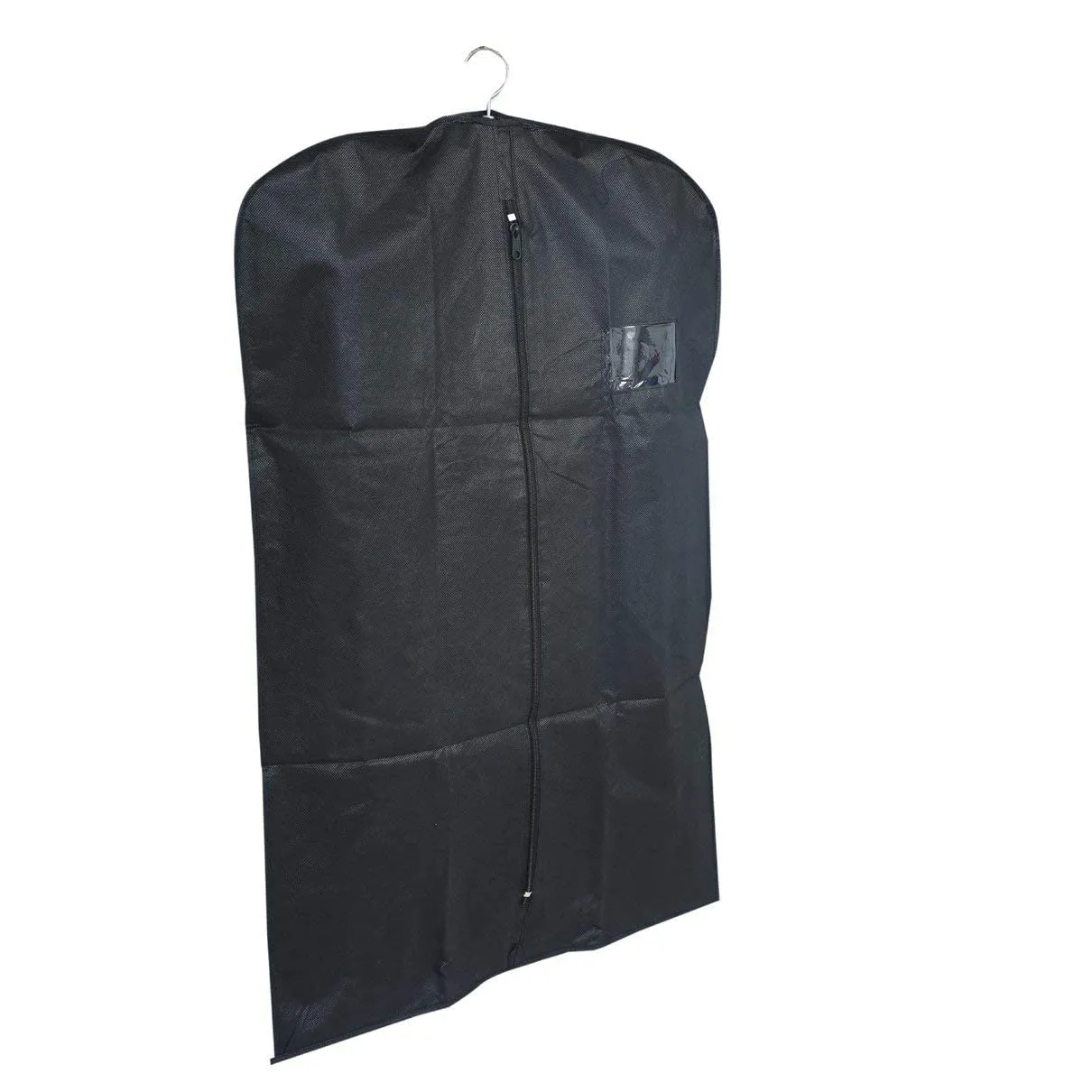 Kuber Industries Coat Cover|Foldable Blazer Cover|Suit Cover With Zipper Closure|Cloth Organizer For Dust Proof Jacket|BLACK