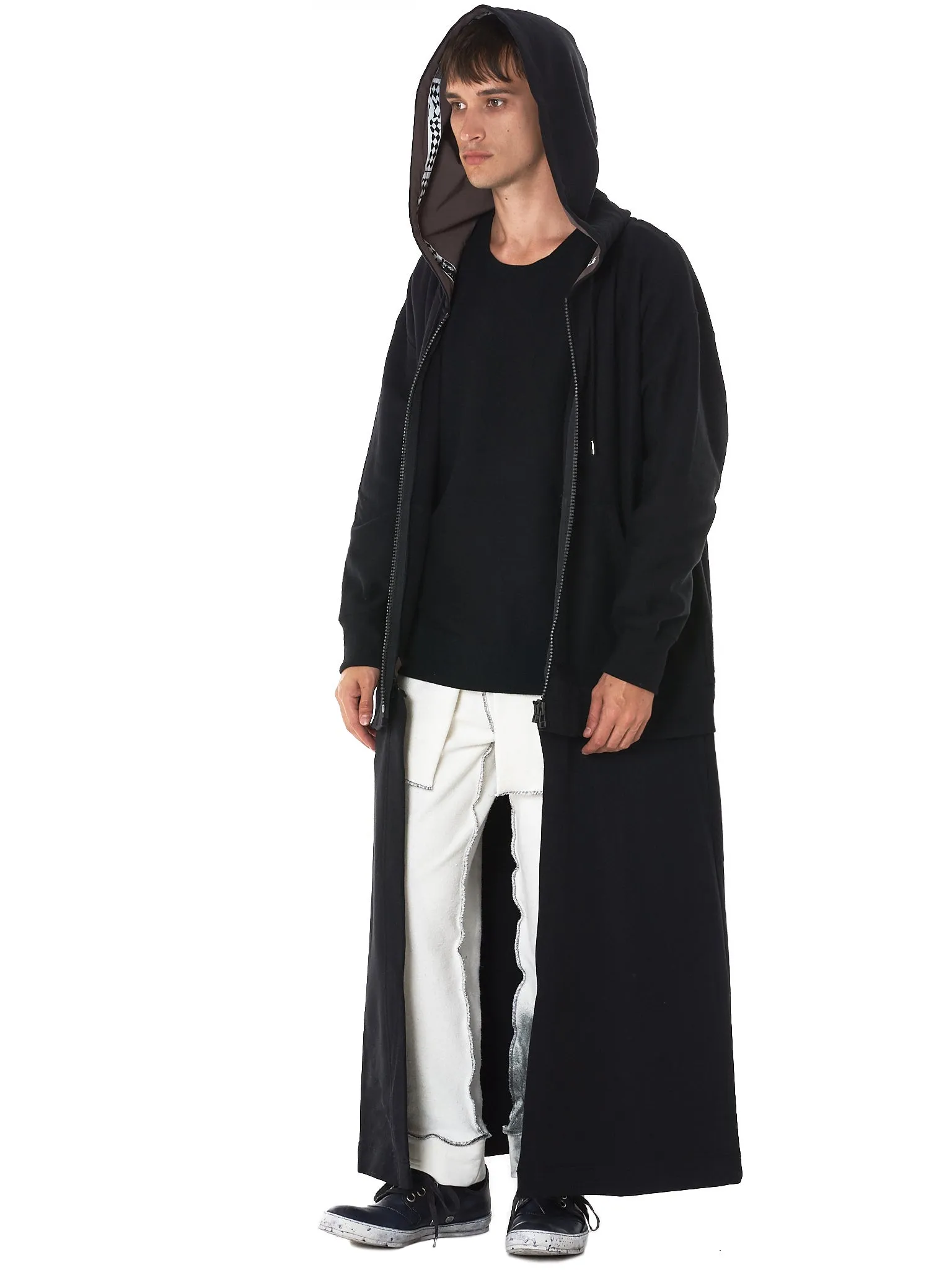 Long Hooded Deconstruction Parka (CHGSWM03-BLACK)