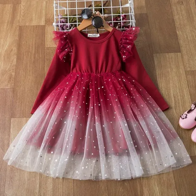 Long Sleeve Princess Dresses , Baby Girls