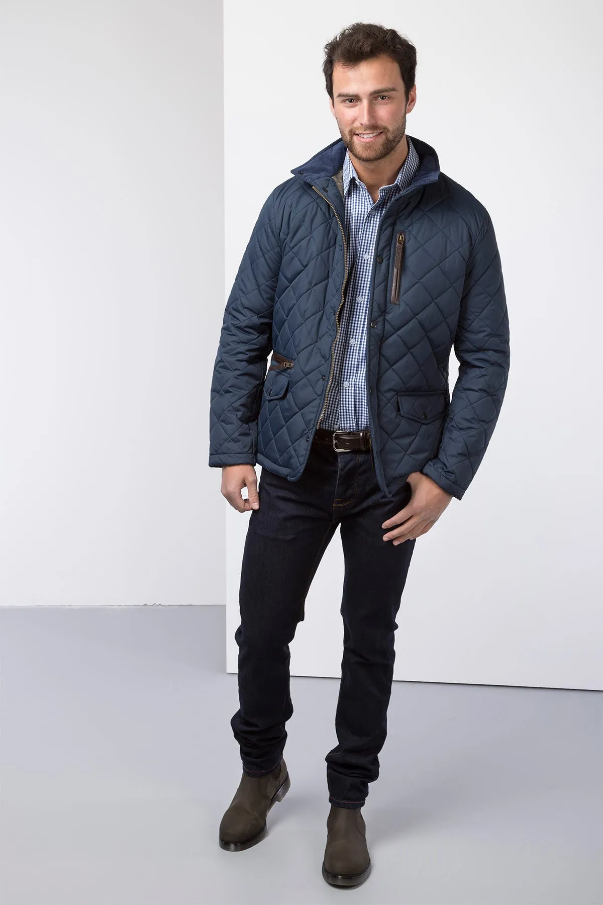 Men's Diamond Quilted Jacket - Wetherby