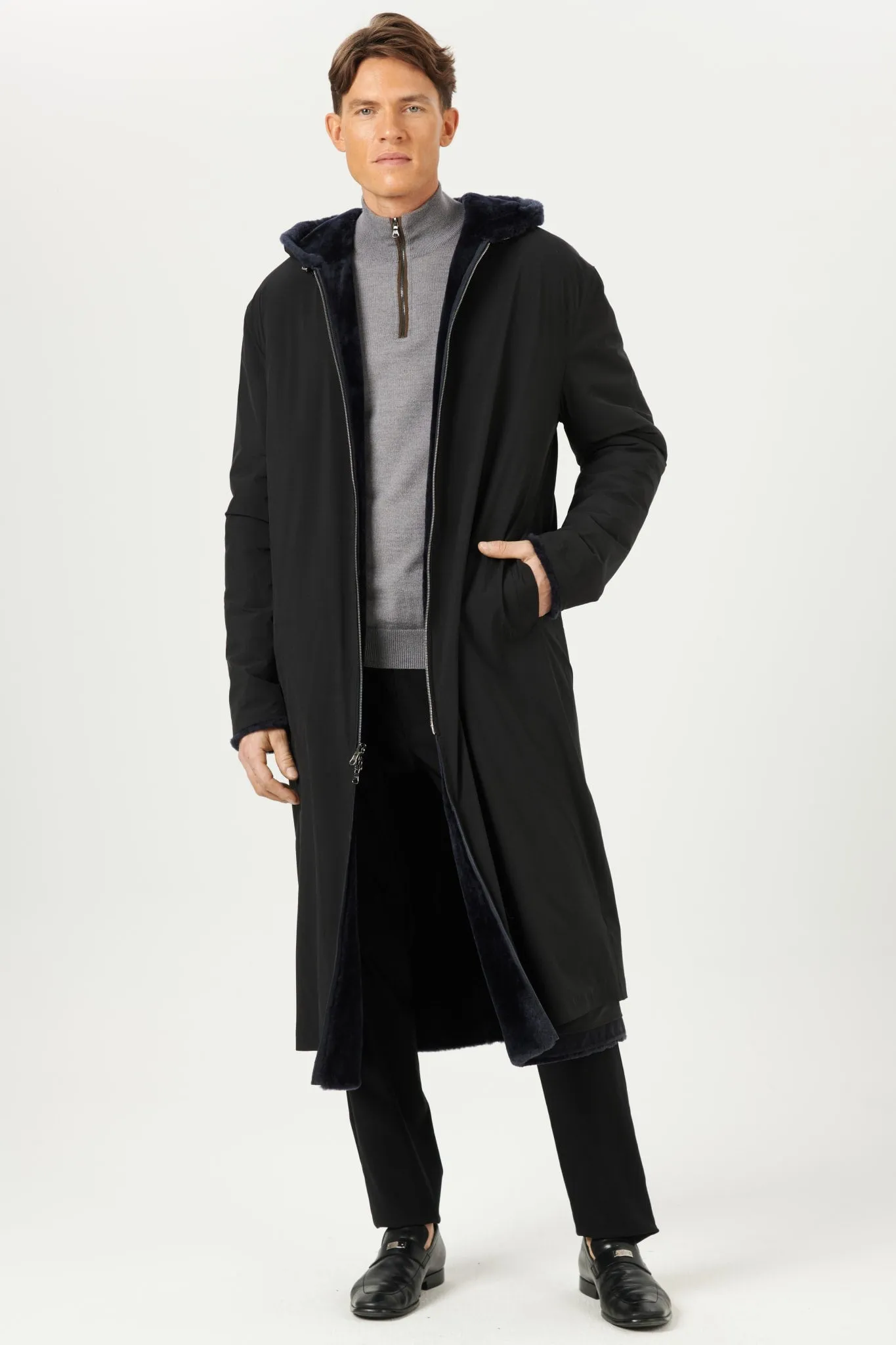 Men's Select Shearling Lamb Reversible Parka