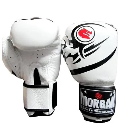 MORGAN ELITE BOXING & MUAY THAI LEATHER GLOVES (8 -12 & 16oz)