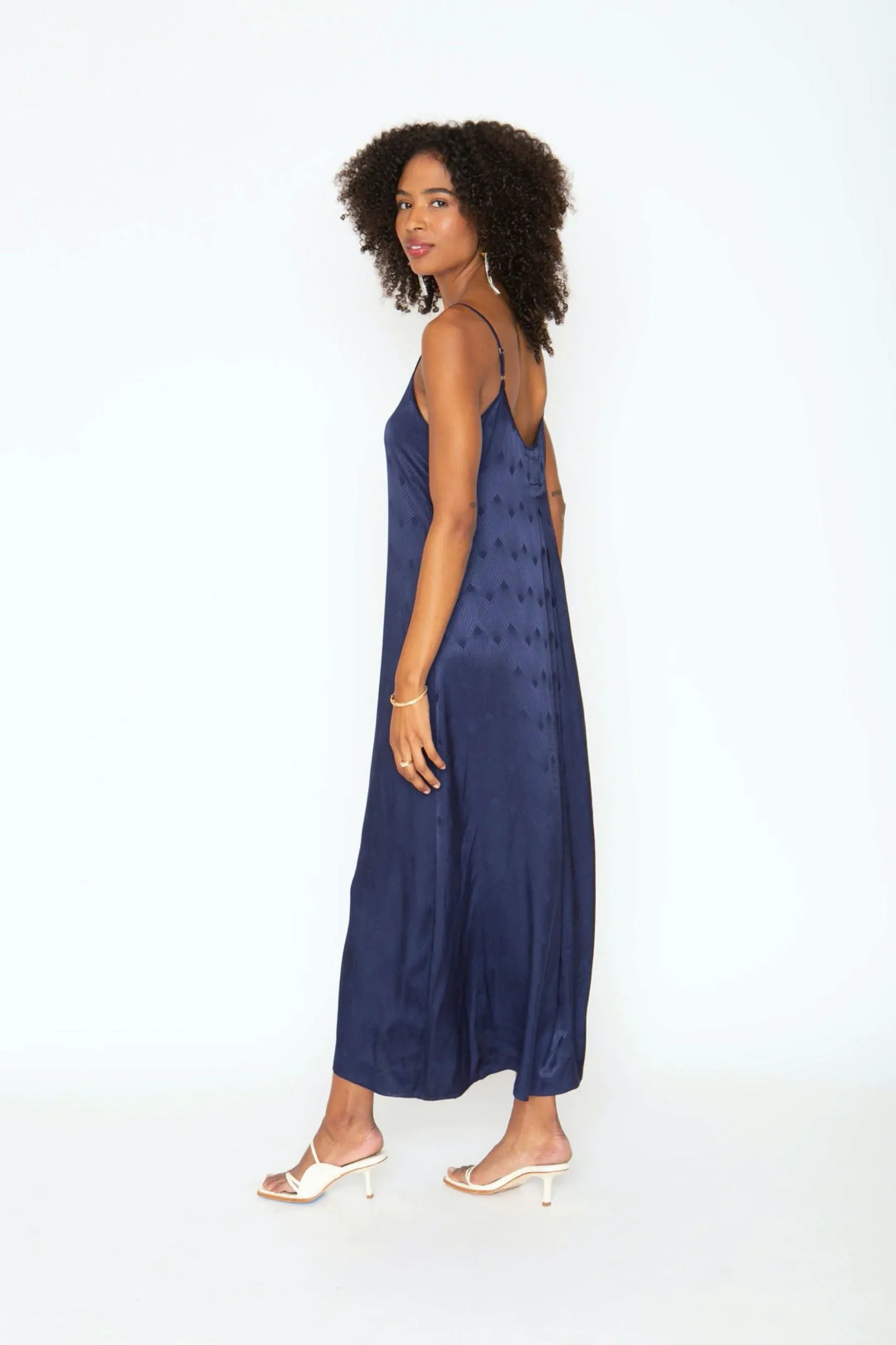 Navy Art Deco Long Slip