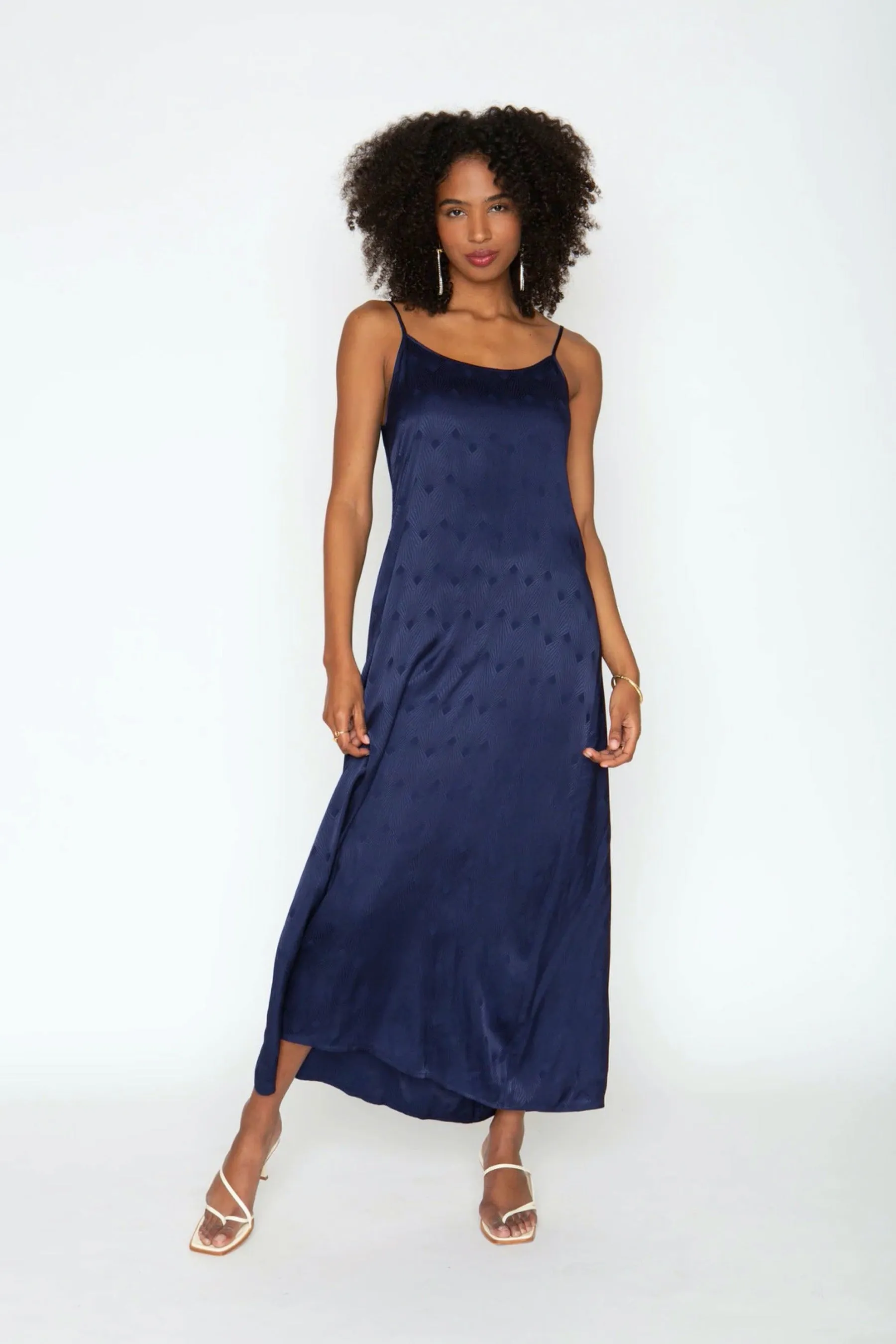 Navy Art Deco Long Slip