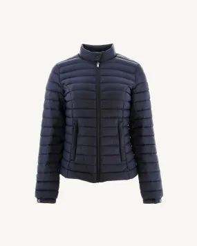 Navy Nina 2.0 lightweight biker fit puffer jacket style