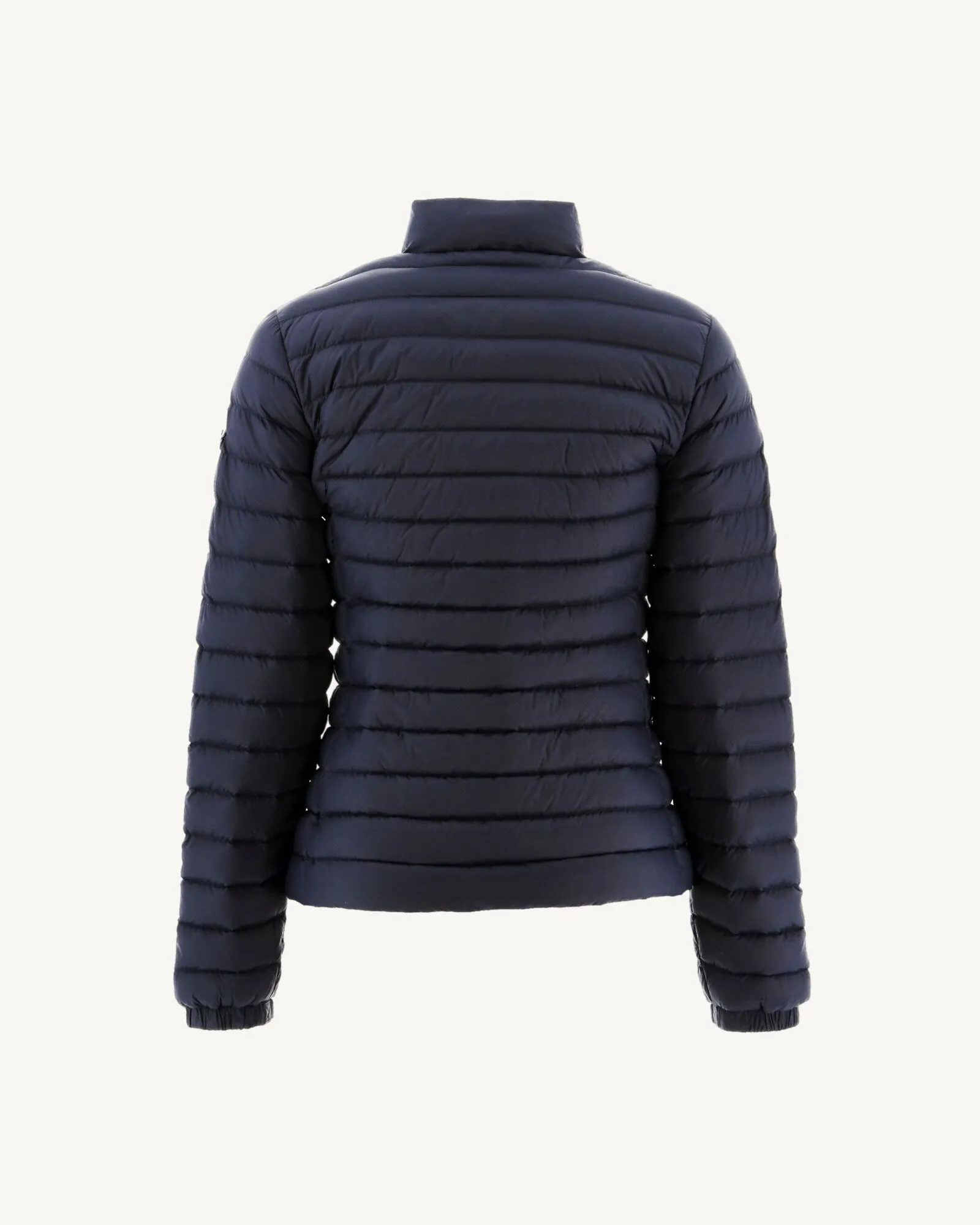 Navy Nina 2.0 lightweight biker fit puffer jacket style