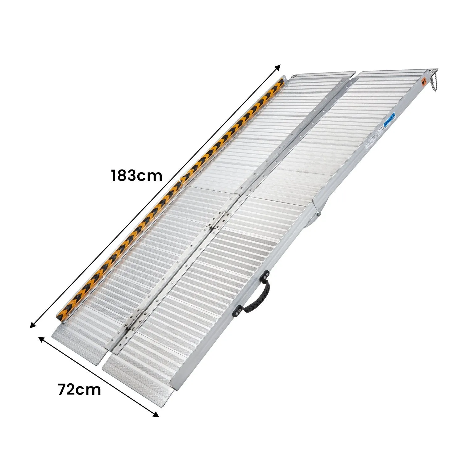 Non-slip 6ft Folding Aluminium Wheelchair Ramp, 272kg