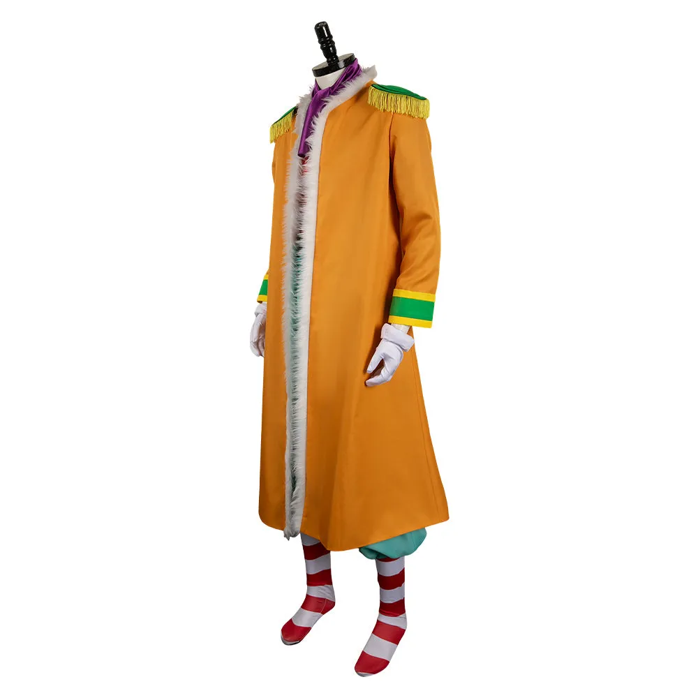 One Piece Buggy Yellow Outfit Party Carnival Halloween Cosplay Costume