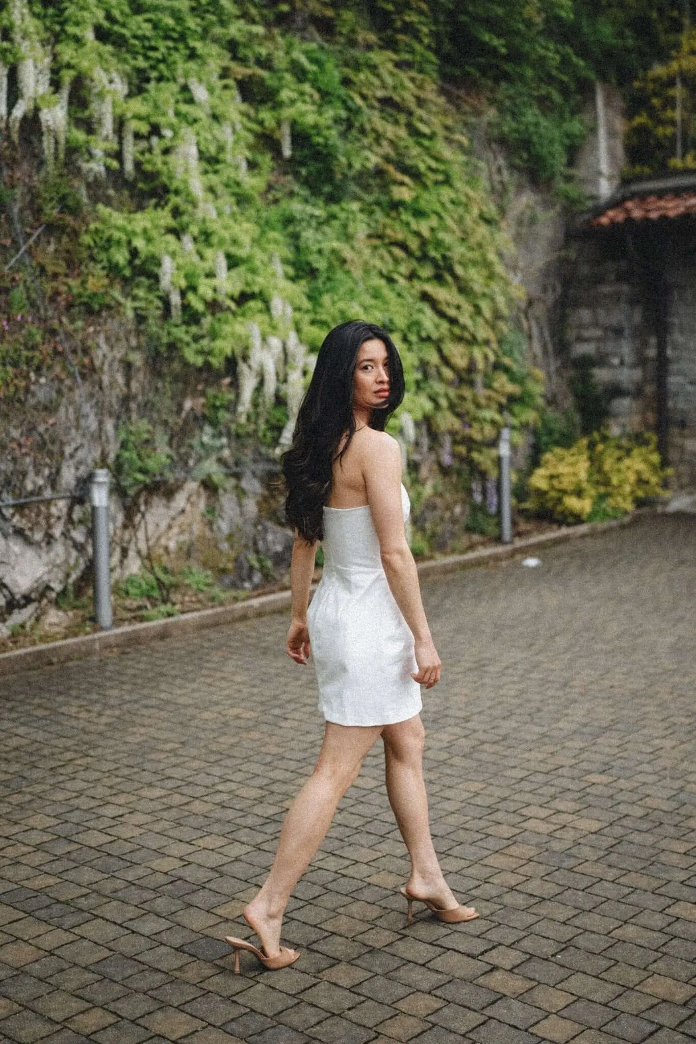 Organic Cotton Strapless Mini Dress in Ivory