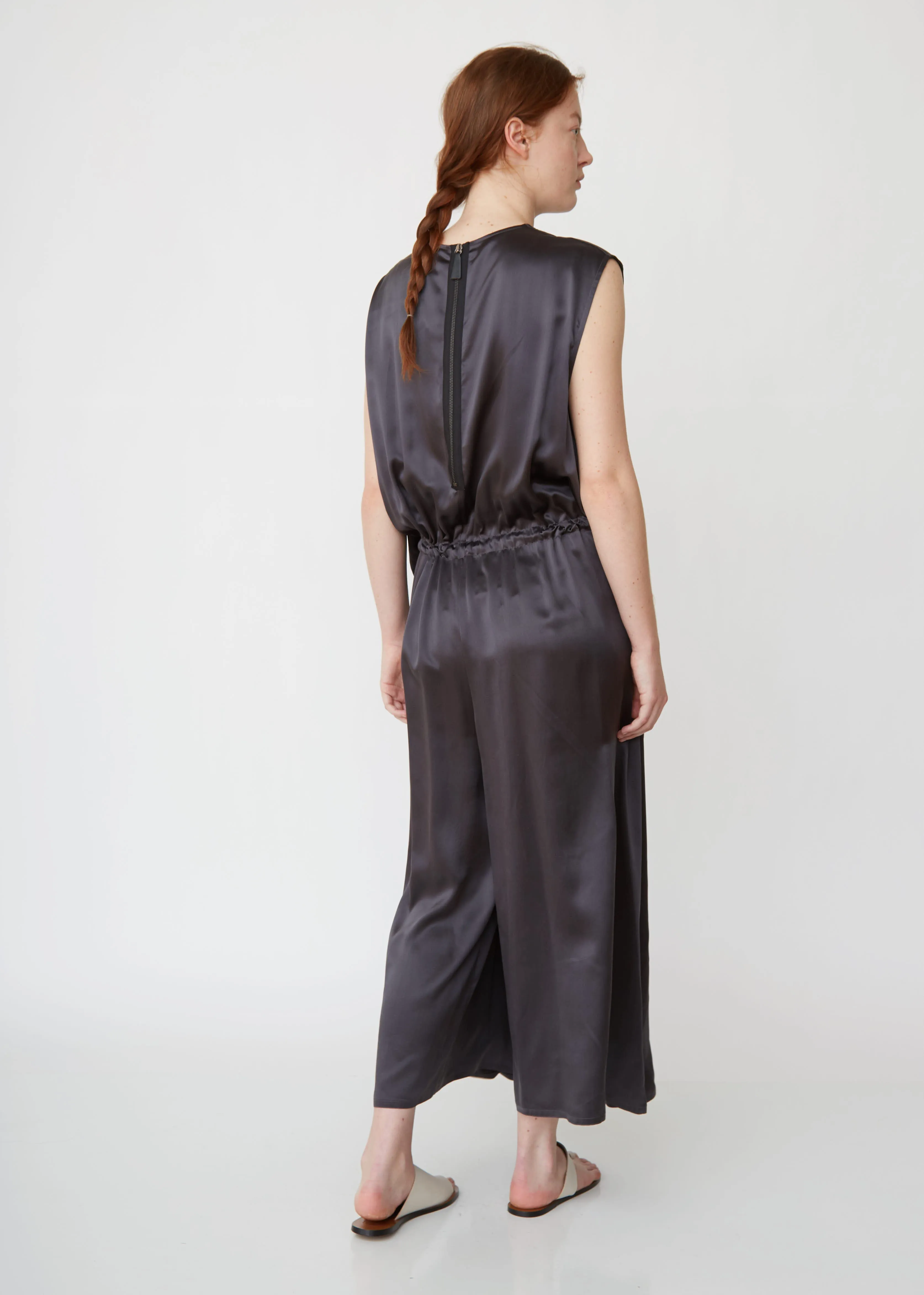 Parka Washed Silk Satin Jumpsuit