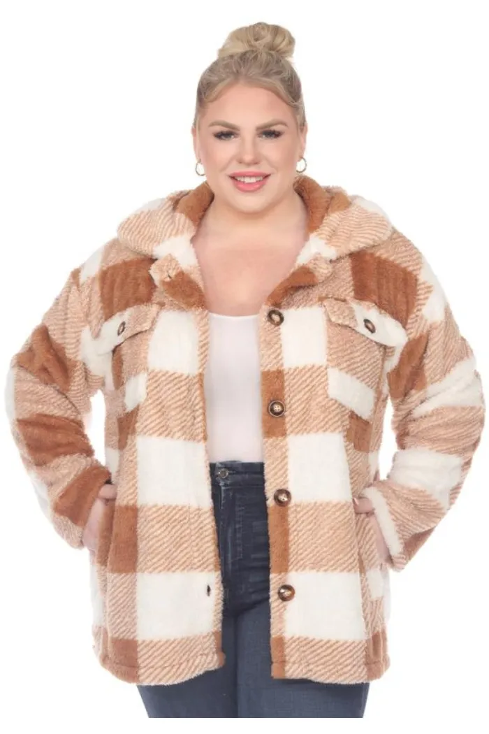 Plus Size Plaid Shacket