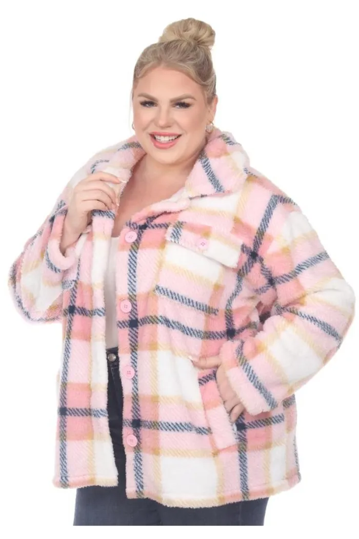 Plus Size Plaid Shacket