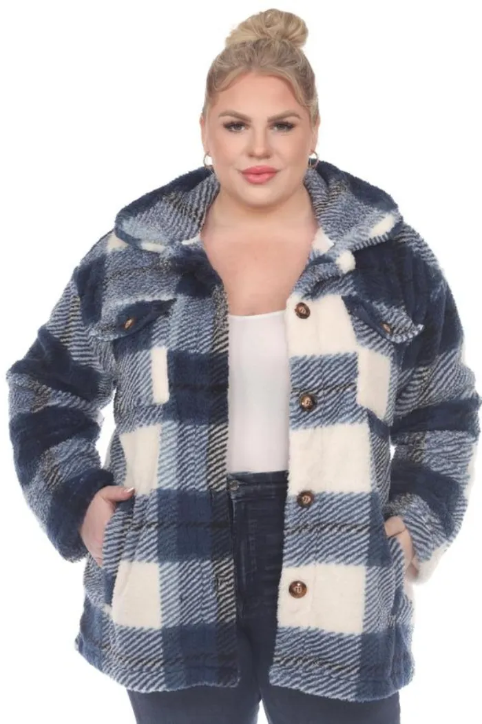 Plus Size Plaid Shacket